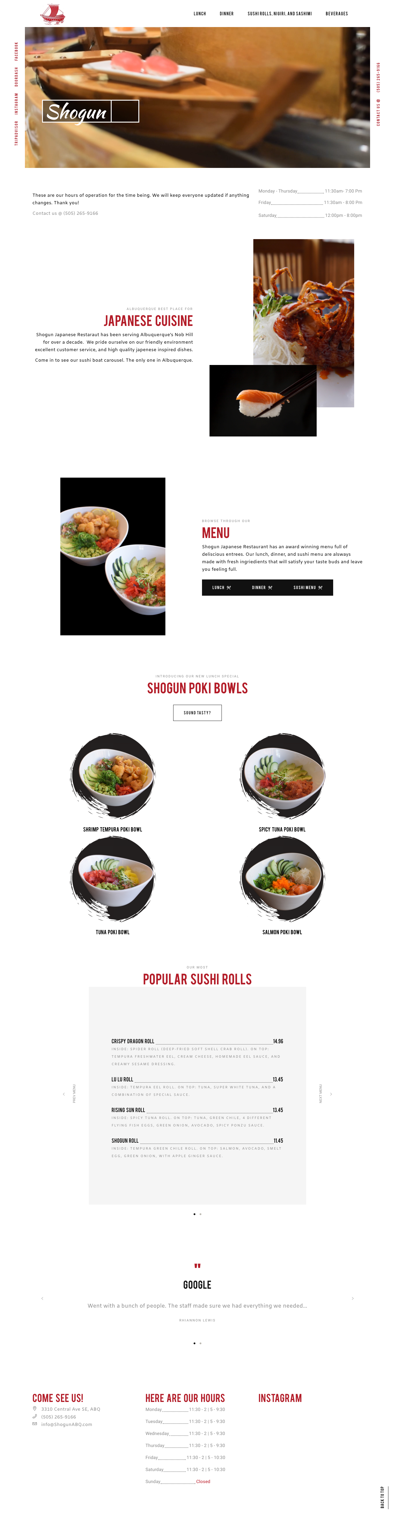 Albuquerque Shogun Sushi