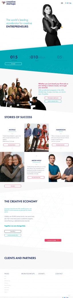 creative startup screen shot