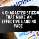 feature image for the article 4 Characteristics That Make an Effective Landing Page
