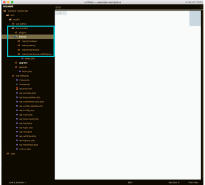locating the theme folder